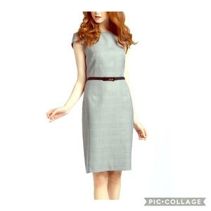 Calvin Klein Belted Glen Plaid Sheath Dress